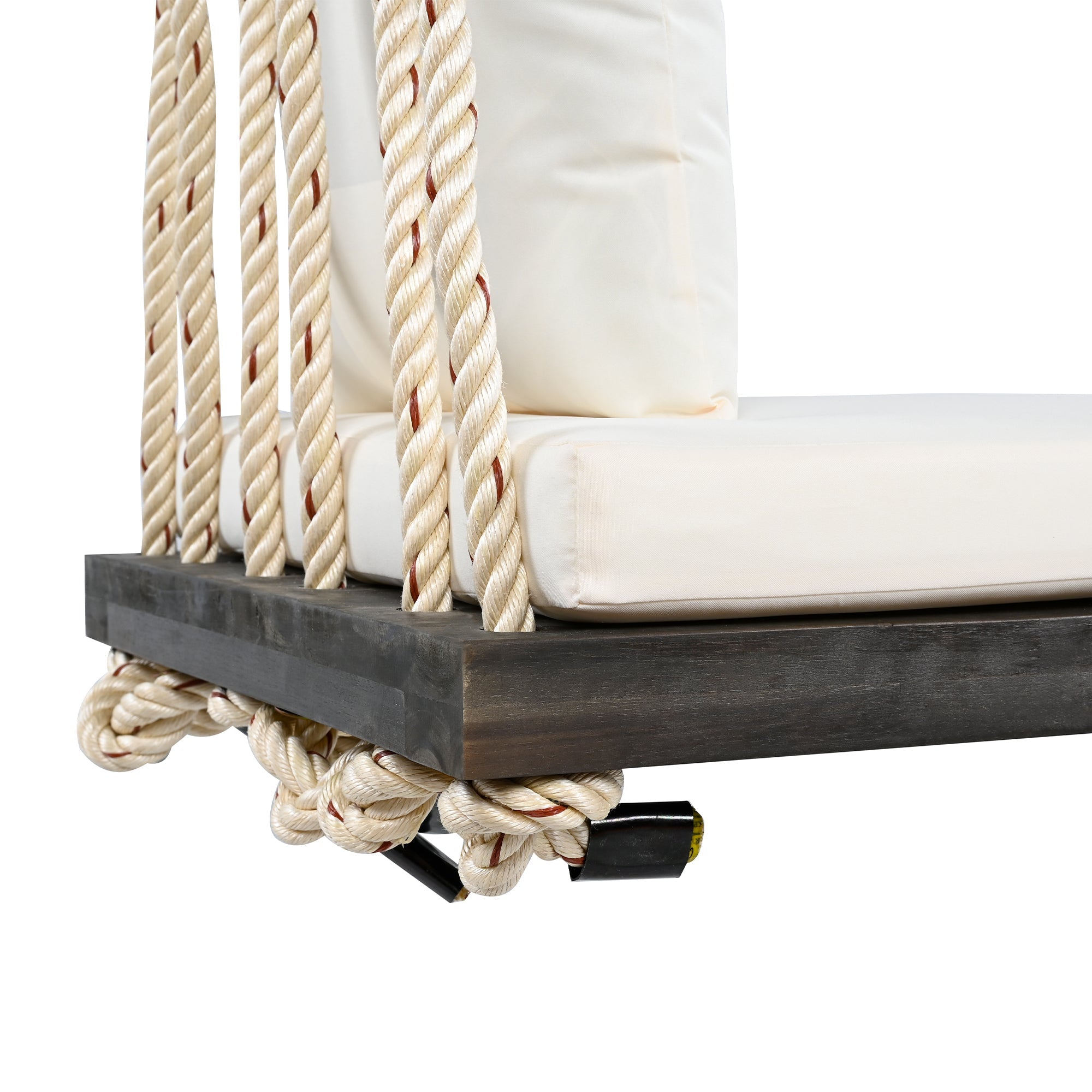 Patio Wooden Swing Chair, Hanging Porch Swing Bench with